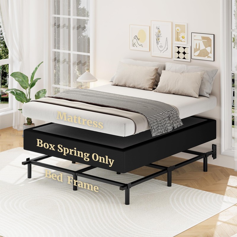 Awesofurni Queen Box Spring, 10 Inch High Profile Box Spring