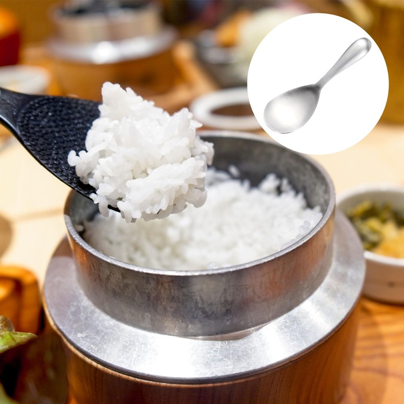 sourcing map 3 Pcs Stainless Steel Rice Paddle Non-Stick Rice