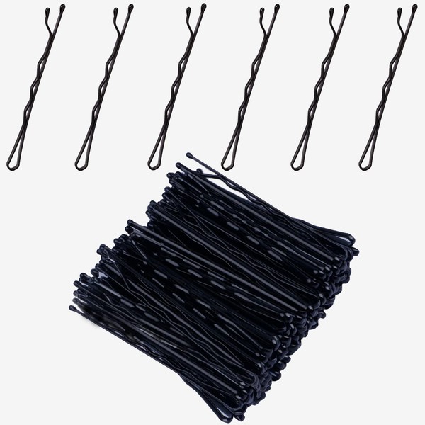 Hair Pins, Bobby Pins, Metal Hair Pin, Girls Hair Accessories, Bun Pins, 50 Pieces, Ideal for All Hair Types (Straight Black)
