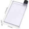 Flat Drink Cold Water Bottle, Reusable Slim A6 Bottle, Portable