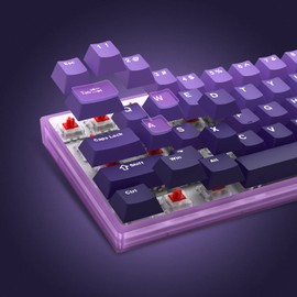 Womier PBT keycaps,Double Shot keycaps 75 Percent,Cherry Profile Keyboard keycaps,Gradient Purple Key Cap for Mechanical Gaming Keyboards（132key,only keycaps）