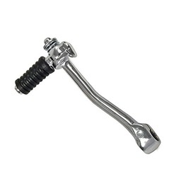 BISOMO Kickstarter Lever with Rubber, Motorcycle Starter Lever, Includes Kickstarter Sleeve, Foldable, Chrome-Plated, Suitable for Simson Enduro S51, S53, S70, S83 and S50