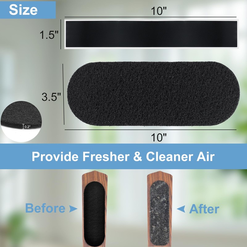 12 Pack Ceiling Fan Filters for Blades Activated Carbon, Fan
