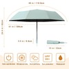 Fogkey 2-Pack Windproof, Waterproof, UV-Blocking Portable Travel Umbrella, Compact Sun