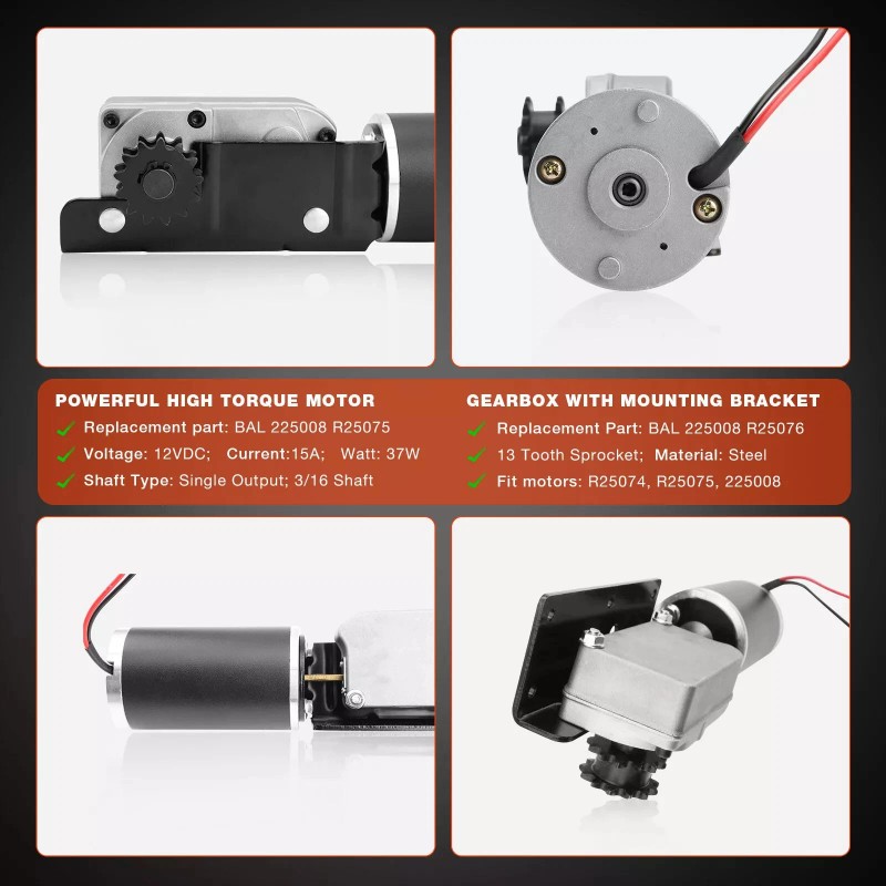 trustdrive RV Slide-Out Motor & Gearbox Assembly For RV BAL