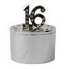 Milestones Silver & Diamante Trinket Box with Number Top -