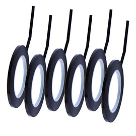 Outus 6 Pack 3 mm Width Graphic Chart Tape Art Tape Grid Marking Tapes Whiteboard Gridding Tape Self-Adhesive Artist Tape, Black