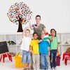 World Flags Tree Bulletin Board Decorations International Flag Tree Paper