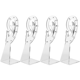 OFFSCH 4piezas Soporte Acrílico Para Pendientes Forma De Oreja Organizador De Joyería Con Base Estable Exhibidor De Aretes Decoración Elegante