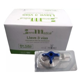 Sensi Medical Llave De Tres Vías Sin Extensión 50 Piezas Sensi Medical