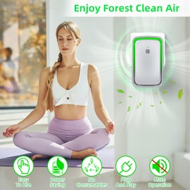 Plug in Air Purifier 3 Pack,Air Ionizers for Home Plug In,Negative Ion Generator,Portable Air Purifiers for Bedroom Odor for Home,Smoke Dust, Pets,Smoke Smell,Air Cleaner(Silver)