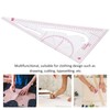 3 piezas regla de coser regla de costura triangular regla