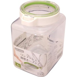 Iwasaki Industries A-1083 WG Rustroware Canister, Key Pot, Storage Container, One-Touch Open/Close, Dishwasher Safe, Made in Japan