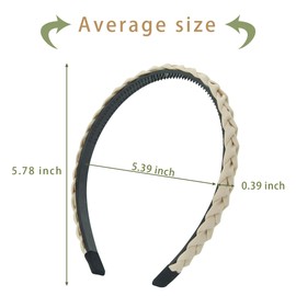 Women Elegant Hair Hoops, Cute Plastic Turban Headbands Accessories Hair Band for Workout Sports or Yoga F-K-H3H (Set of 6 - Cross - Orange, Cream, Black, Coffe,Navy Blue, khaki)