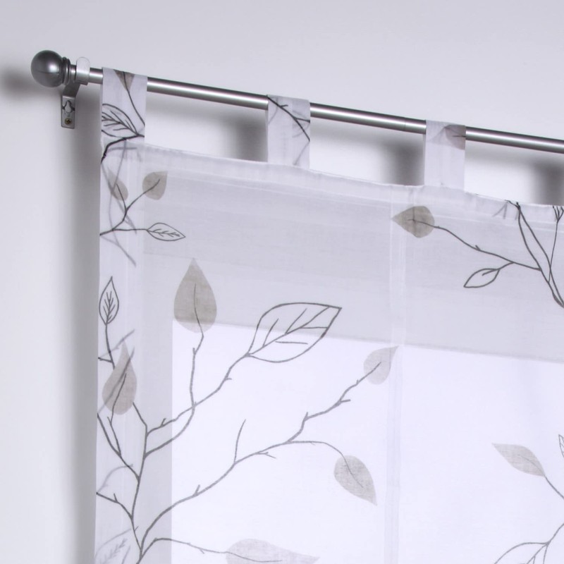 Bonnie Roman Blind Tab-Top Blind White Transparent Grey Printed Roman