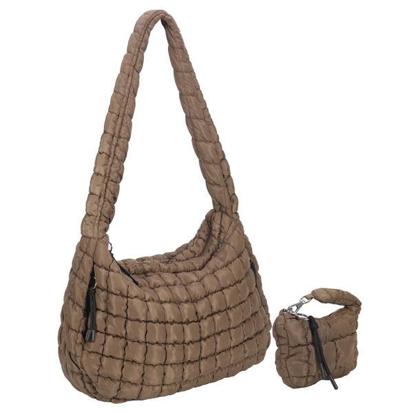 Quilted Tote Bag Large Quilted Carryall Puffer Shoulder Bag Lightweight