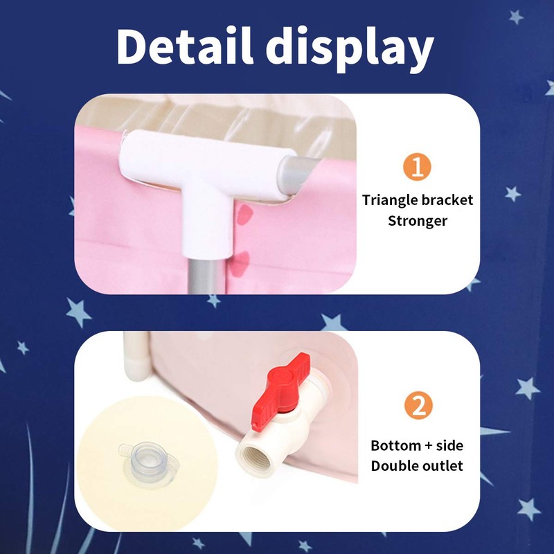 BESTHLS Portable Bathtub for Adult, Foldable Bathtub Portable Soaking Bath