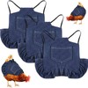 Petyoung 3 Pack Poultry Hen Saddle Apron w/Adjustable Strap, Rear