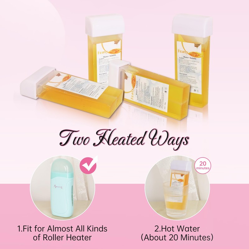 Beauty7 Roll On Wax Hair Removal Wax Cartridge Depilatory Honey