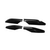 A ABSOPRO 4pcs Car Roof Rack Side Rails End Cover