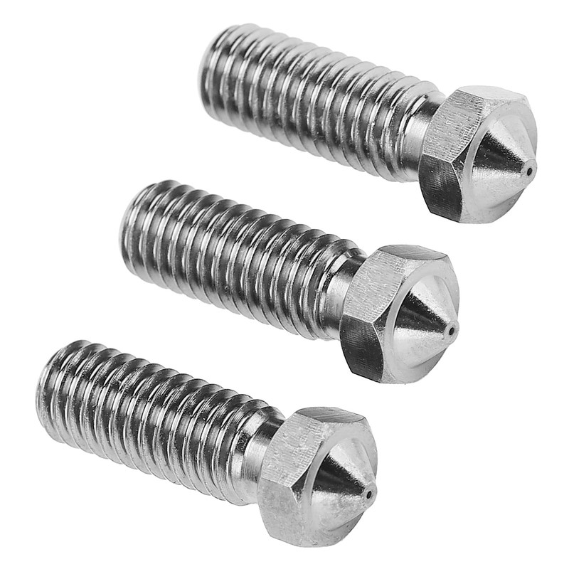 3pcs 0.2/0.3/0.4/0.5/0.6/0.8/1.0mm M6 Volcano Nozzle 3D Printer Nozzle 1.75mm High