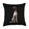 Sitting Dog German Shorthaired Pointer Throw Pillow