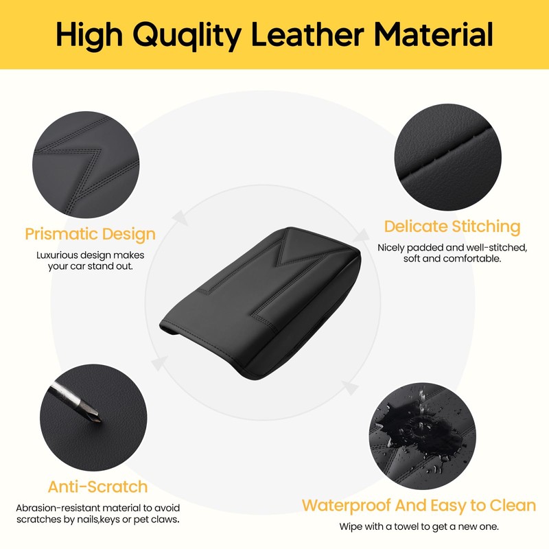 Center Console Cover for Jeep Grand Cherokee L 2022-2026 Armrest