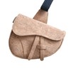 Cork Saddle bag Sling Crossbody (Beige)