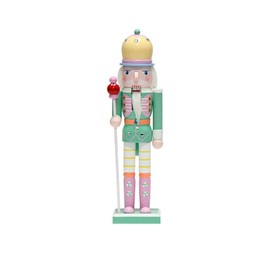 MineSign Wooden Nutcracker Ornaments Christmas Decoration Figures Puppet Home Decor (12 Inch,Green