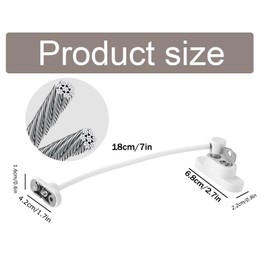 WLSANX 2 pcs Door and Window Opening Restrictor,Sliding Window Security Locks with Keys for Prevent Children Falling, White