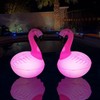 Cootway Floating Pool Lights Pack of 2, Solar Flamingo Pool