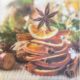 Decoupage Paper Napkins - Christmas Spices Pack of 20 Serviettes Lunch