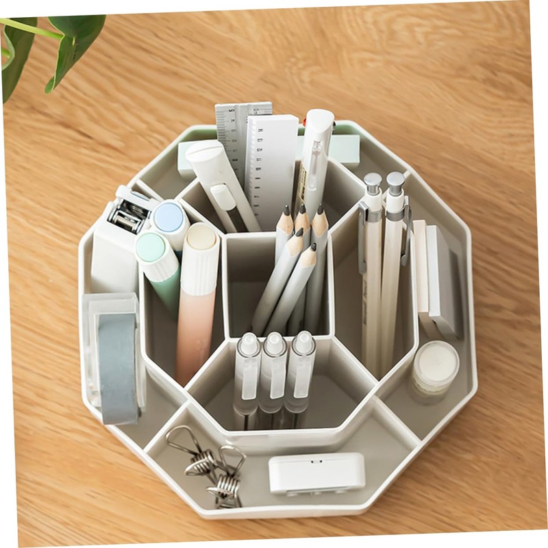 VILLFUL Rotatable Pencil Organizer Holder for Desk Multi-Functional Storage for