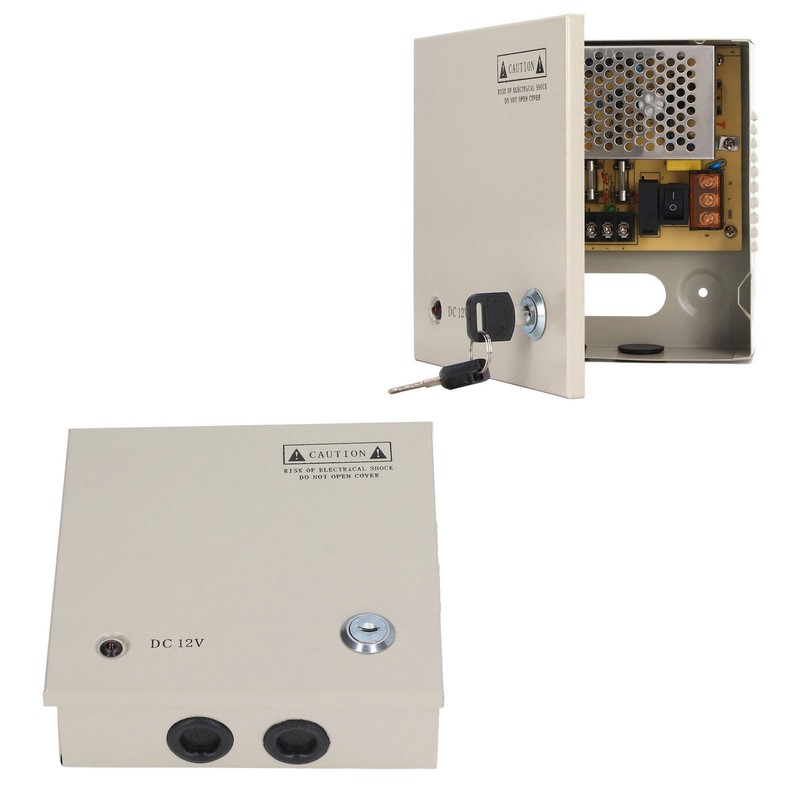 4 Channel 12V CCTV Power Supply 3A Fuse Closed Circuit