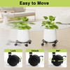 Chinpakden 10.24" Plant Stand with Wheels - 1 Pack Plant