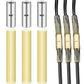 Konohan 3 Pcs Well Pump Wire 3 A3C Submersible Pump Wire Splice Kit Underground Direct Burial and Extension Cord Splice Kit Repair and Installation for #10#12#14 AWG with 10 Dual Wall Heat Shrinks
