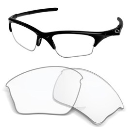 1.5MM Replacement Lenses Compatible With Oakley Half Jacket XLJ 63mm Sunglasses, Anti-Scratch and Impact Resistant - HD Crystal