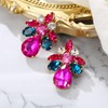 BriLove Clip-On Earrings Elegant Stunning Teardrop Crystal Rhinestone Cluster Statement
