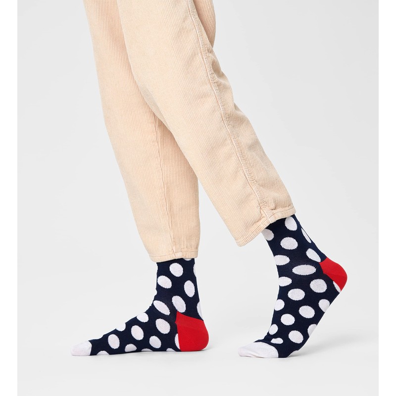 Happy Socks Unisex Socks, Blue, Red, White