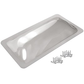 XMK 18" x 34" RV Skylight Replacement Cover,Camper RV Shower Skylight Outer Dome Fit 14" x 30" Openings Roof for Campers Trailer Fifth Wheel Food Truck Motorhome, Impact Resistant (Smoke Gray)