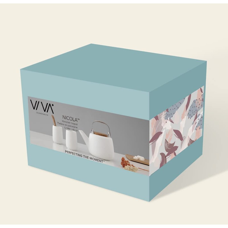 VIVA Nicola White Porcelain Japanese Style Tea pot - 40