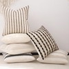 Boho Jacquard Throw Pillow Covers 18x18 Set of 2 Beige