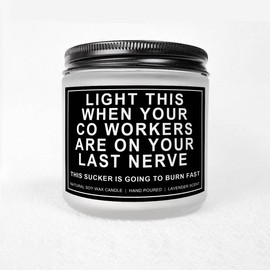 Coworker Scented Candle Gifts, Christmas Gift for Colleague, Funny Family Candles, Work Bestie Gifts, Gift for Co Worker, Boss Lady, Mentor, Thank You Appreciation Gift for Employee, Staff