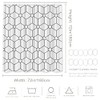 Batmerry Modern Sacred Geometry Shower Curtain,Black and White Hexagon Geometric