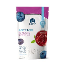 Zaaté Anteaox Blueberry Açaí 0% Azúcar. 700 g. Mezcla de té negro con toronjil y chía. Sin azúcar añadida y fácil de preparar.