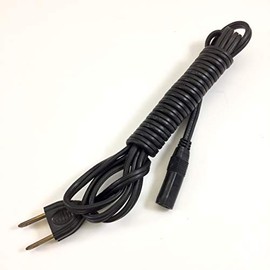 Cheater Power Cord 6 Foot, 2 prong, 18 Gauge Black Wire (A6B)