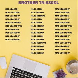 1PK Ultra Toner® Compatible Replacement for Brother TN830XL High Yield Black Toner Cartridge TN-830XL Brother HL-L2405W HL-L2460DW DCP-L2640DW MFC-L2820DW (1 PK)