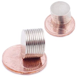 Brudazon 15 Mini Disc Magnets 12 x 1 mm N52 Strongest Level Neodymium Magnets Ultra Strong Power Magnet for Model Making, Photo, Whiteboard, Notice Board, Fridge, Crafts, Magnetic Disc Extra Strong