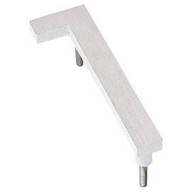 Montague Metal Products MHN-04-1-F-WE2 Floating House Number, 4 inches x 1.19 inches x 0.31 inches White