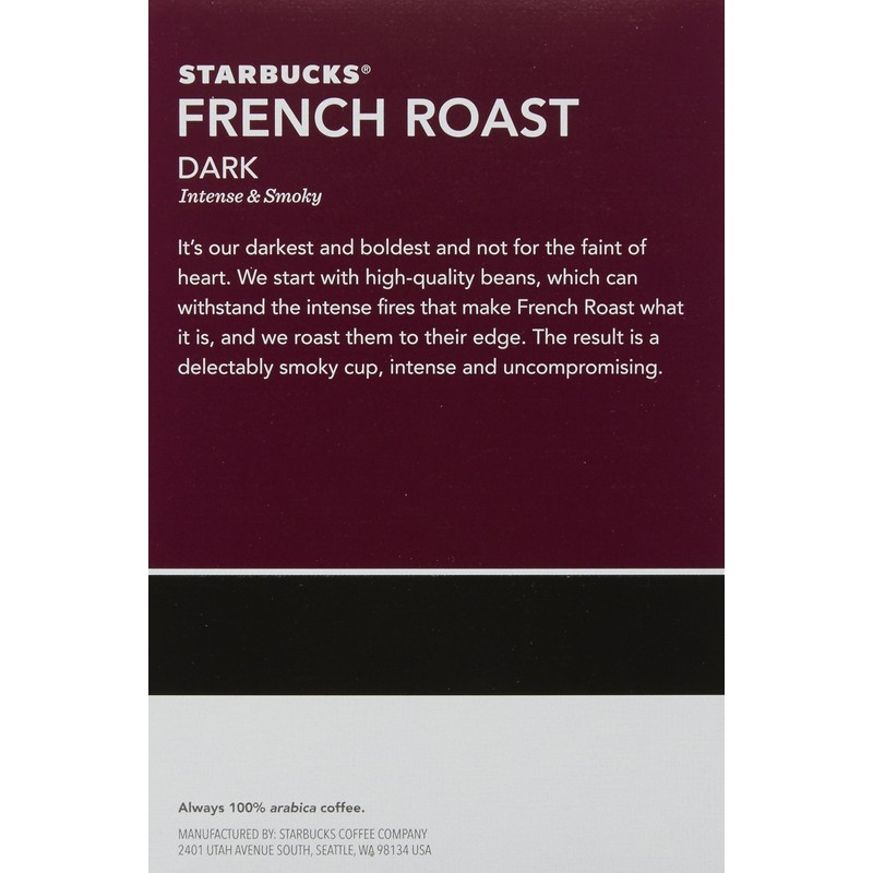 Starbucks dark French Roast, K-Cup Portion Pack for Keurig K-Cup